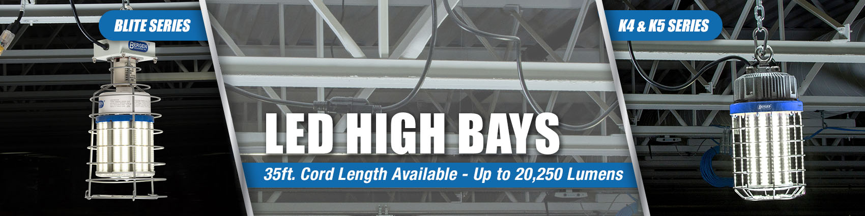 LED High Bays, 35ft Cord Length Available, Up to 20250 Lumens