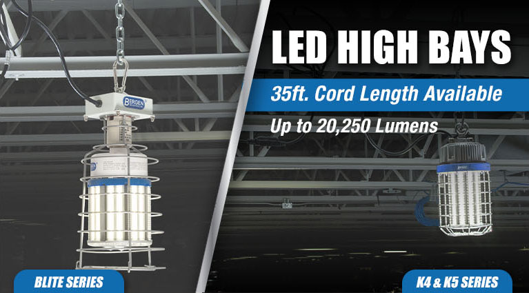 LED High Bays, 35ft Cord Length Available, Up to 20250 Lumens
