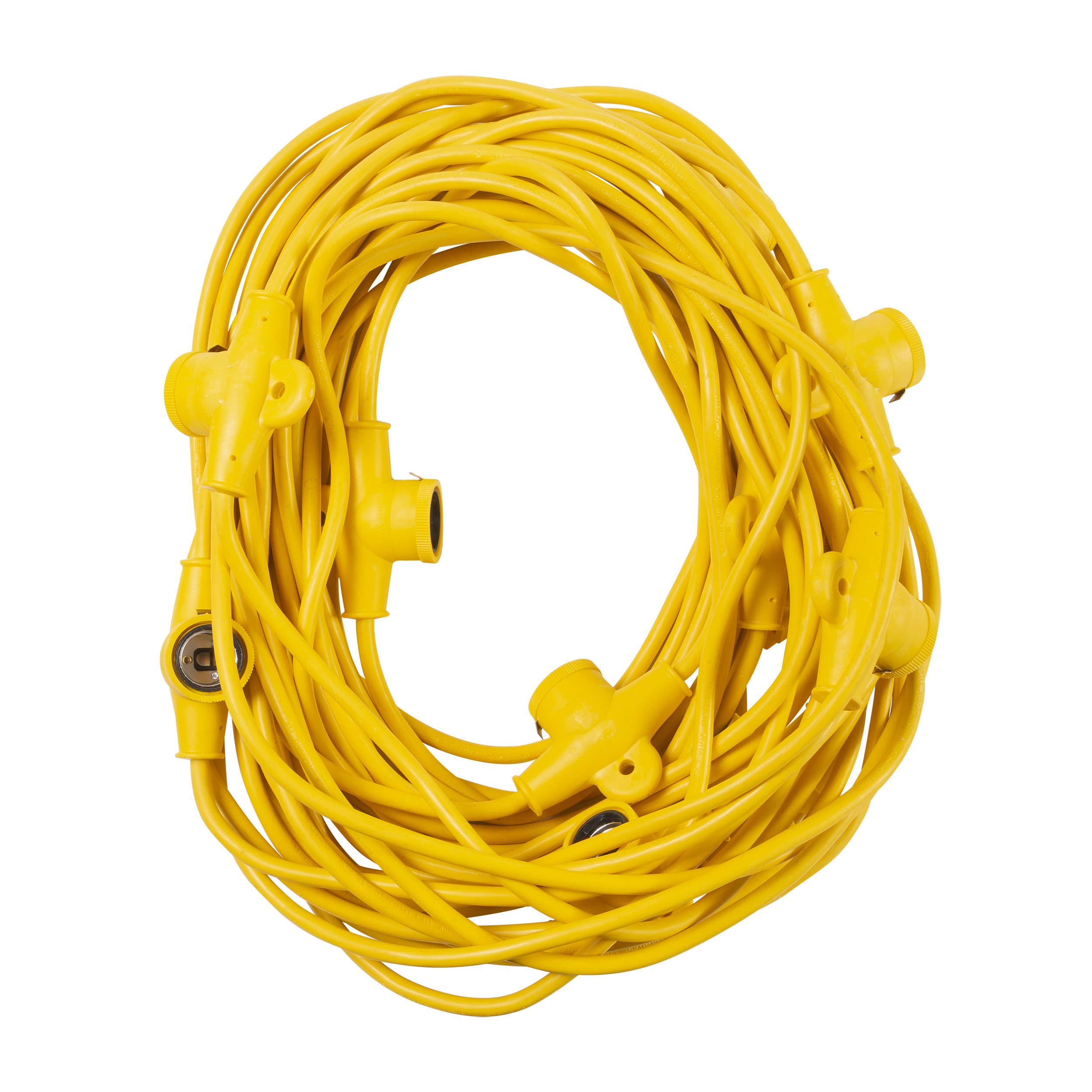 Temp Light String 14/2 100ft 15A Male and Female LED Included