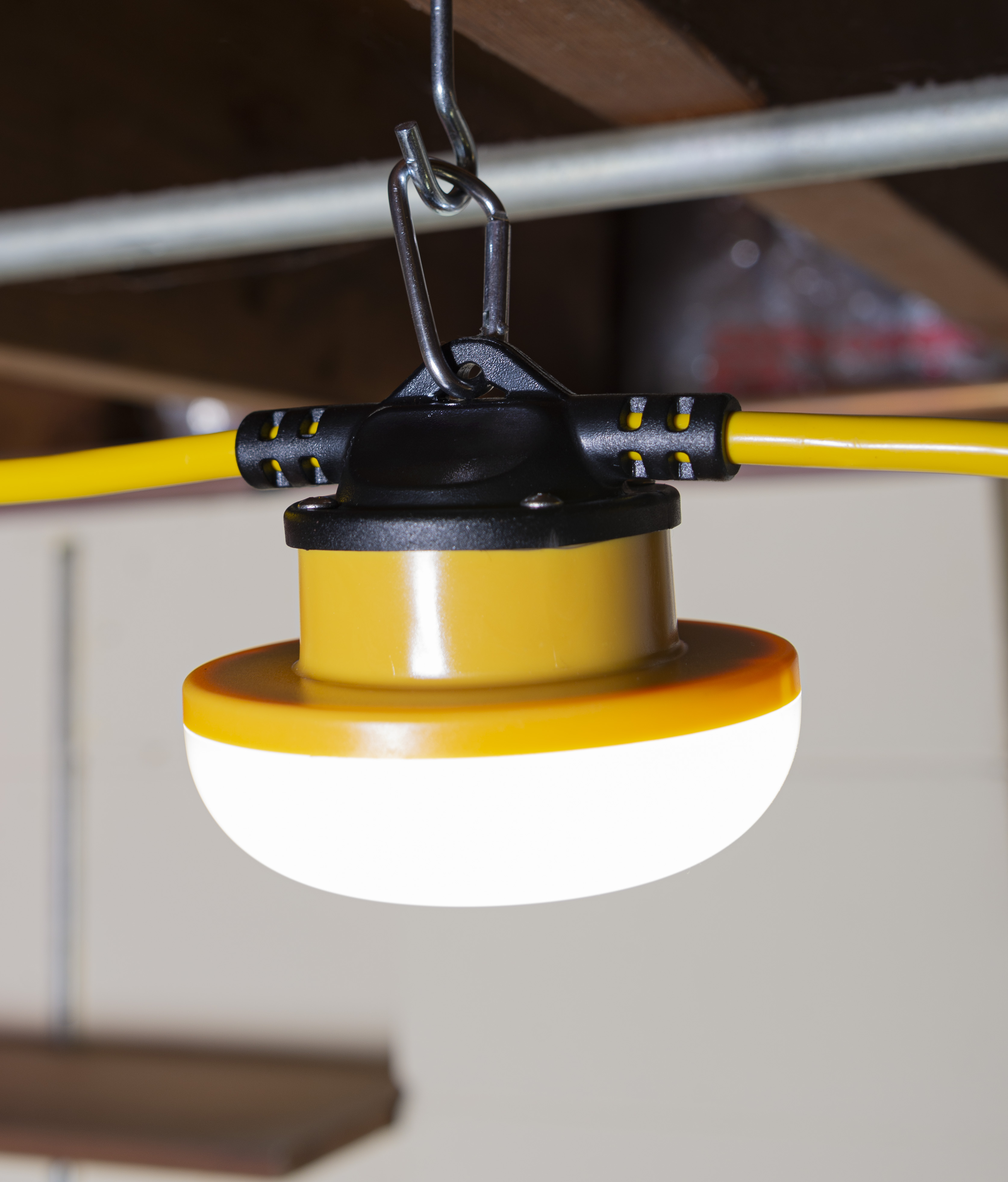 Temp Light Stringer Integrated LED Lights 18/2 AWG 50 Ft 15A Male and