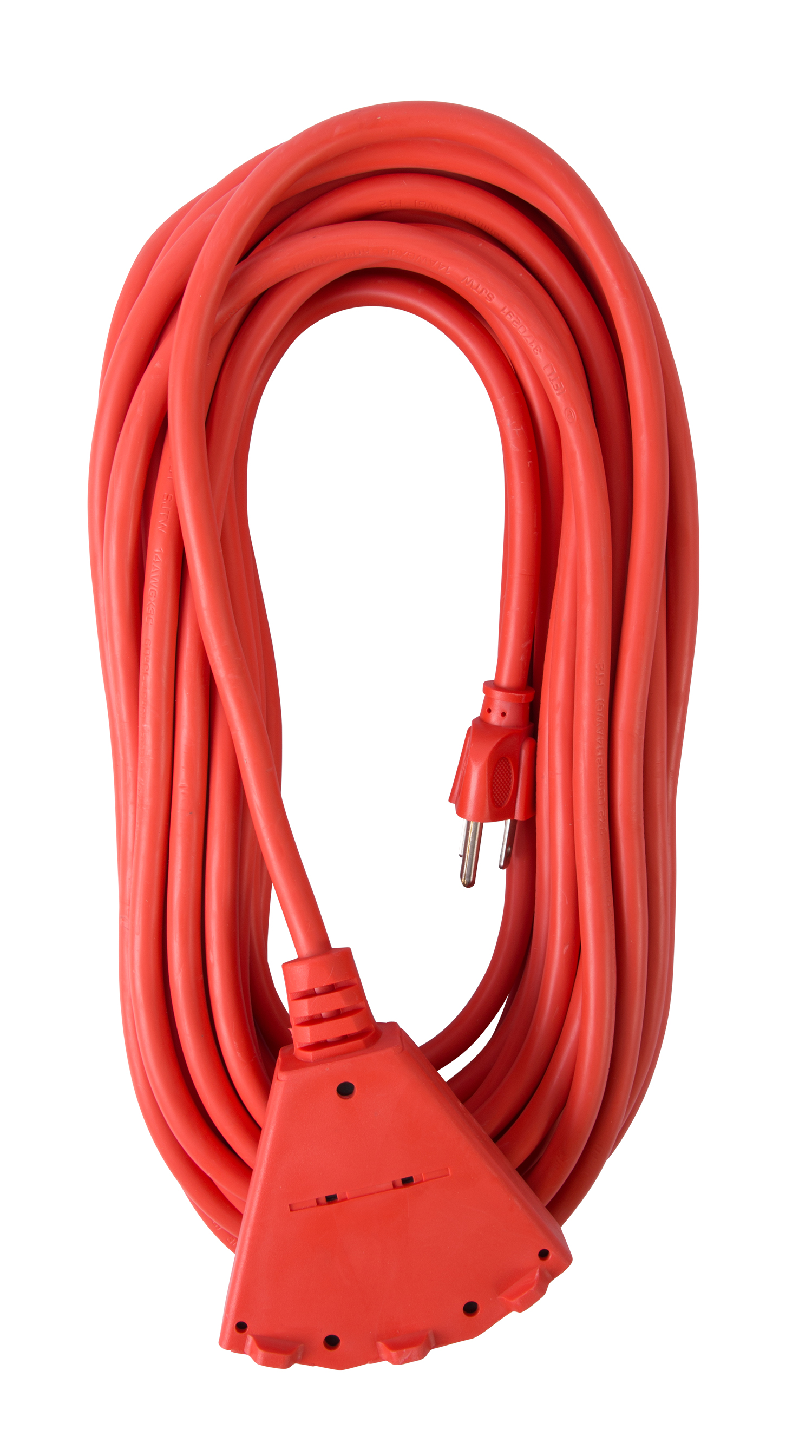 Extension Cord 50ft SJTW Orange 14/3 Triple Tap